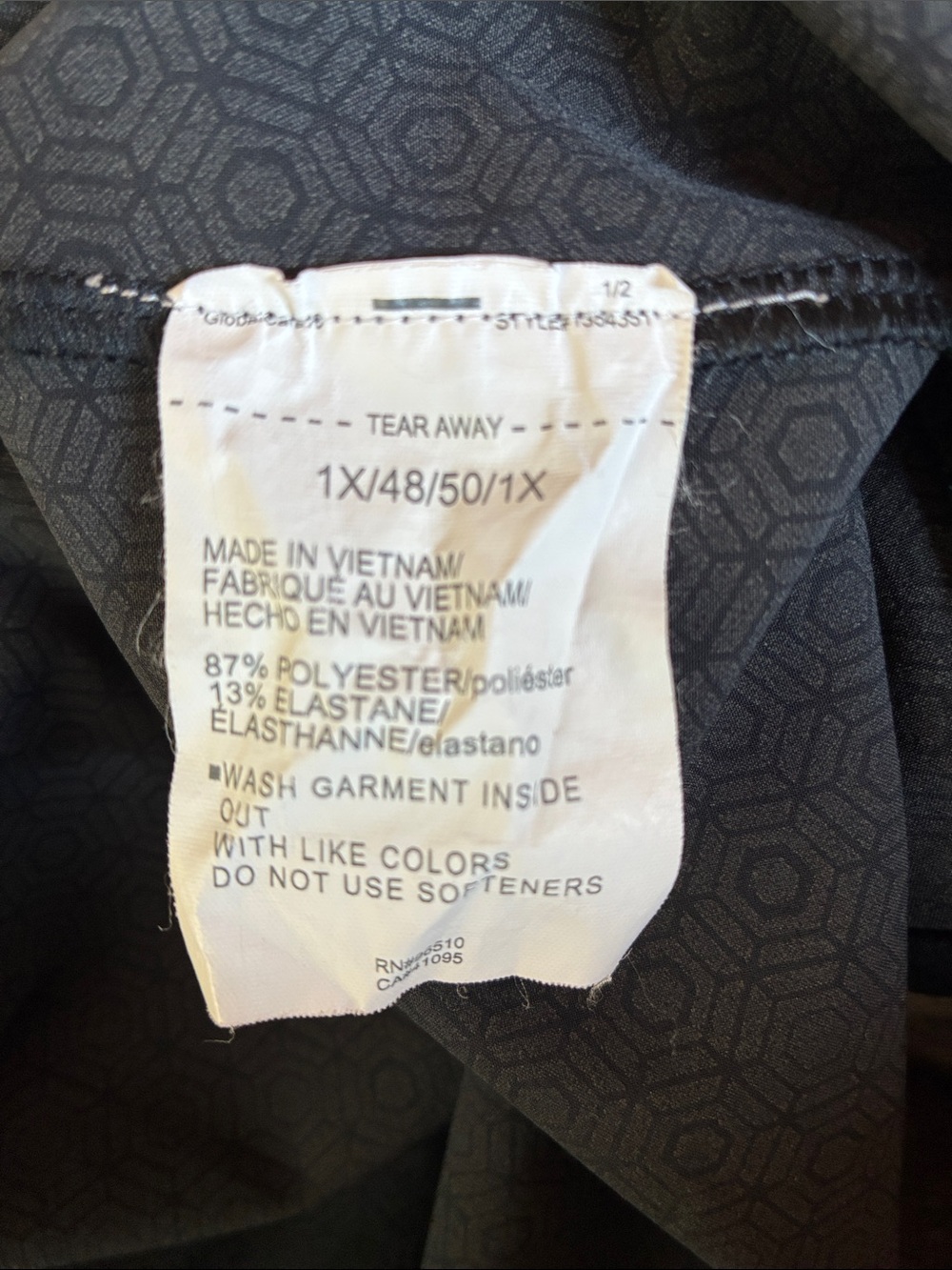 Under Armour Recover Woven Full Zip Black Jacket with Snap & Zip Placket Size 1X - Picture 7 of 8